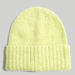 Fuzzy Wide-Cuffed Beanie in Limelight